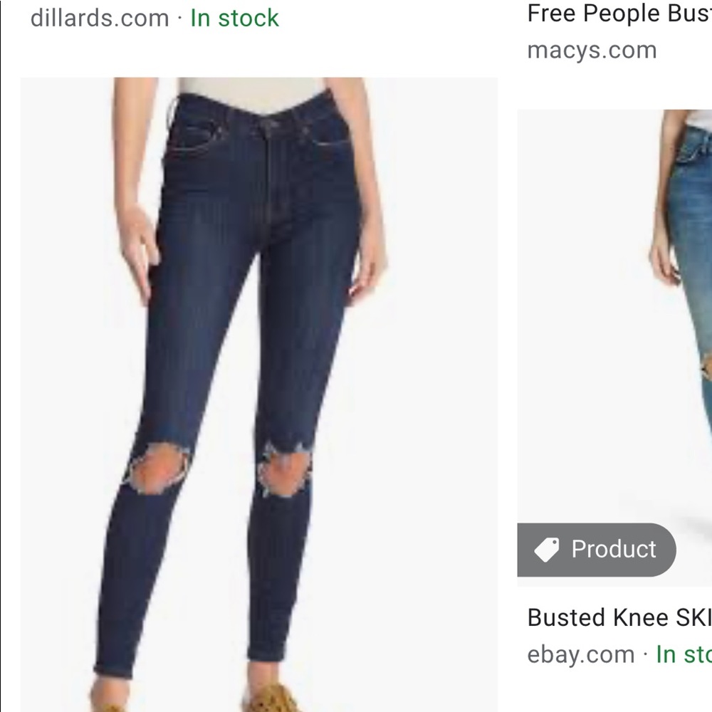 Free people busted knee denim